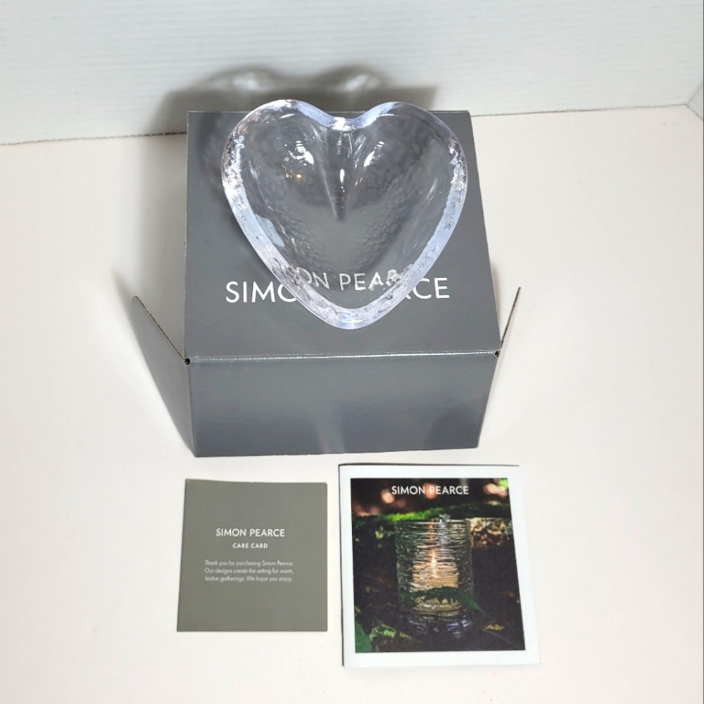 Simon Pearce Heart Trinket Dish Vintage 1990s NWT NOS